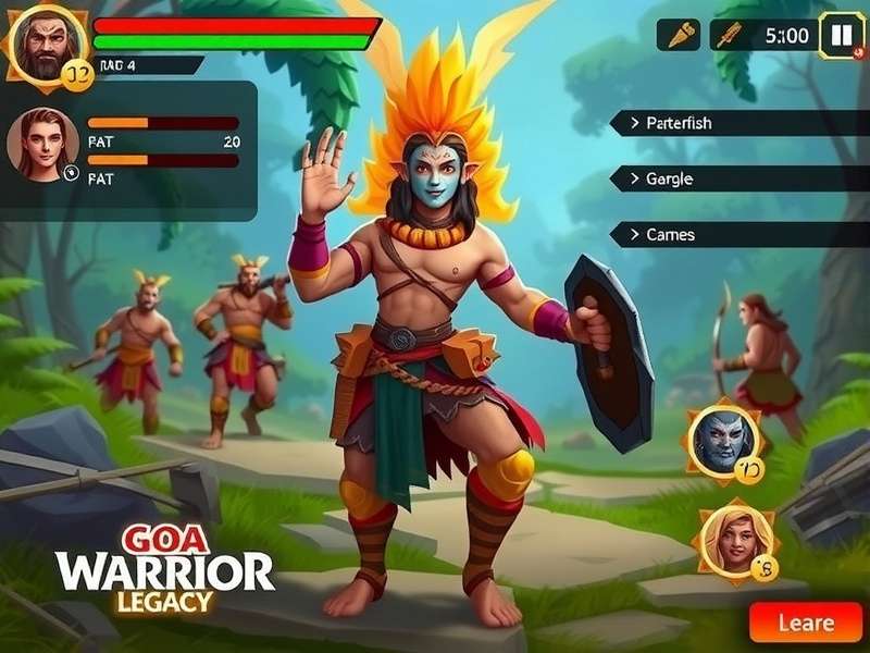Goa Warrior Legacy gameplay screenshot showing character in combat